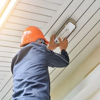 commercial outdoor lighting Kansas City building setup