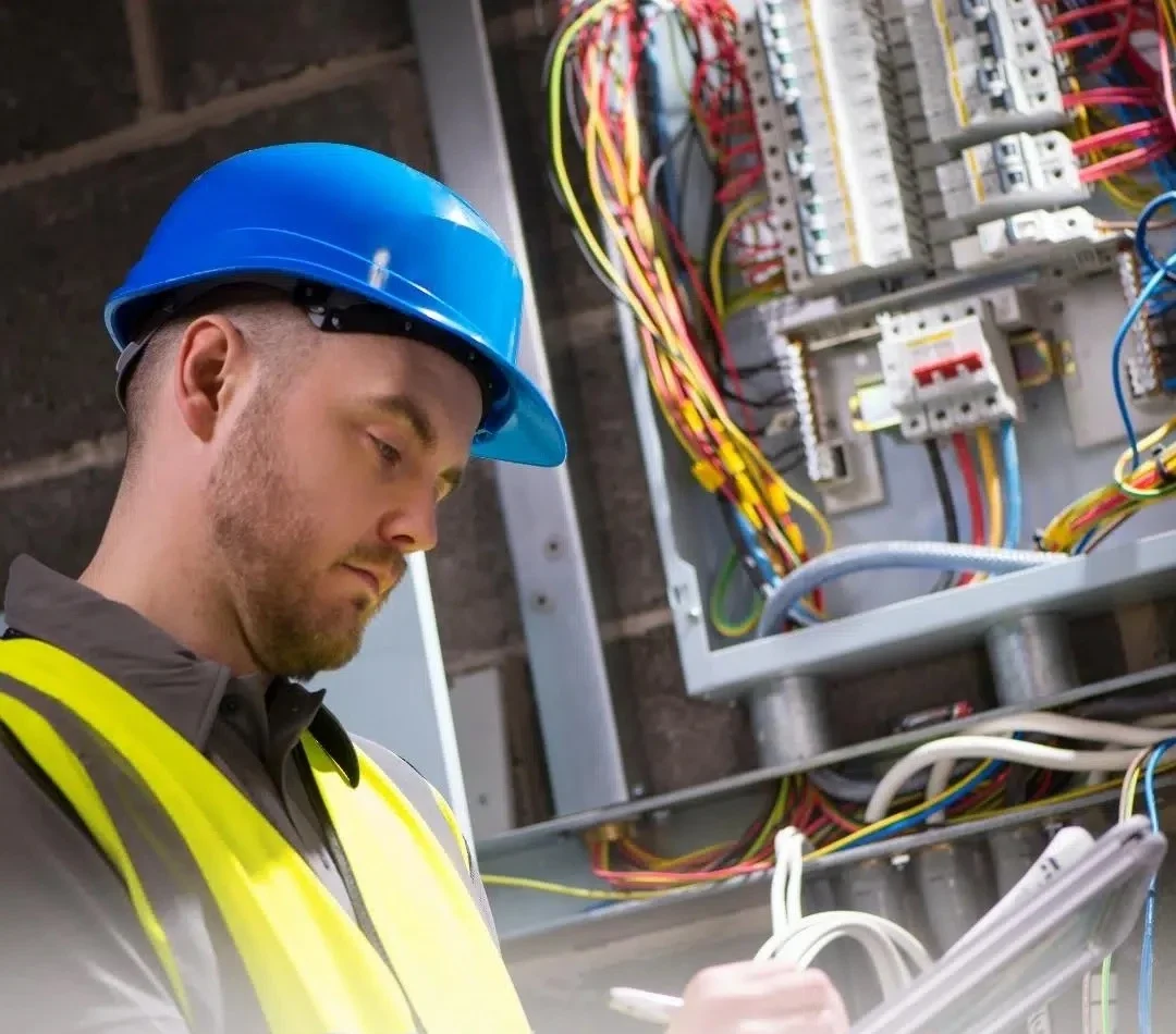electrical panel repair Prairie Village technician working